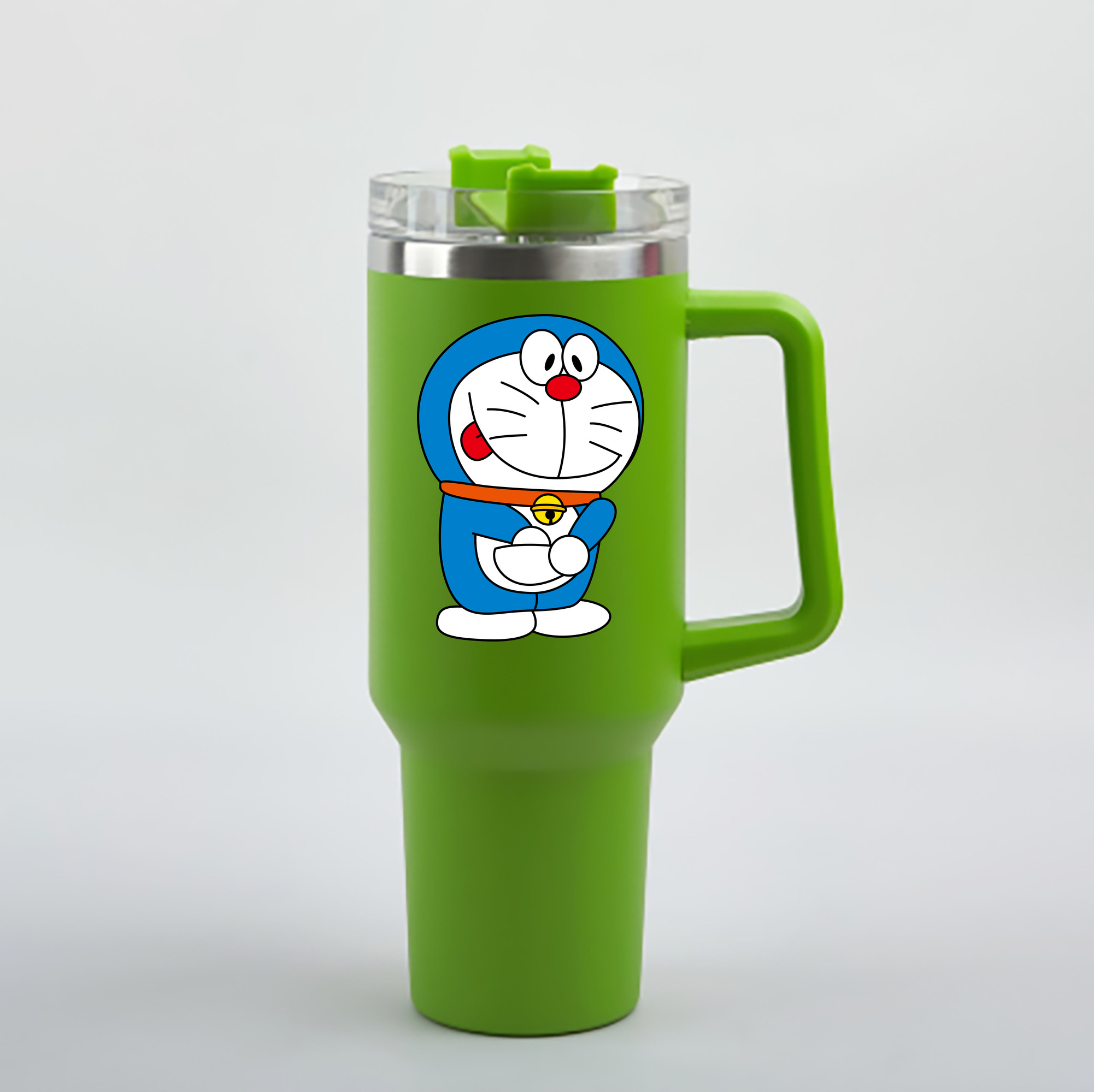 （画像用） ドラえもん Doraemon 1200mL車用タンブラー - クリスタルステッカー（プラスチックストロー付き）